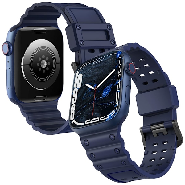Armbånd Triple Protection Apple Watch SE armbånd, 8, 7, 6, 5, 4, 3, 2, 1 (41, 40, 38 mm) armbånd marineblå