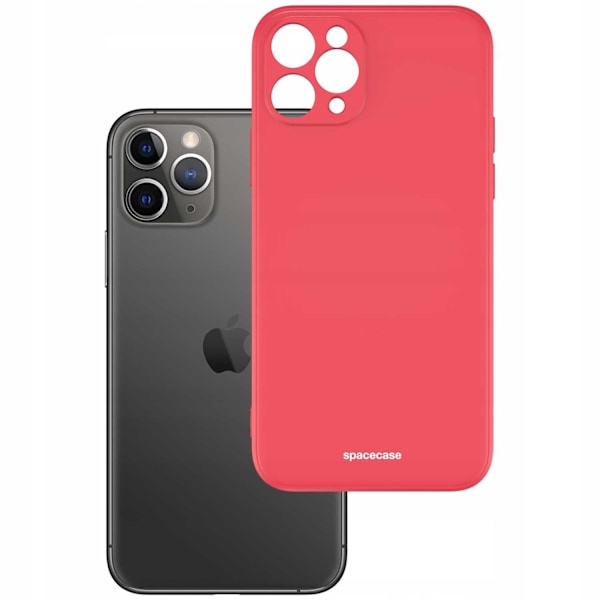 Spacecase Silikonfodral För Iphone 11 Pro Max Rött Skydd