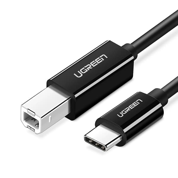 UGREEN US370 45034 KABEL TIL USB-C / USB-B PRINTER 1M - SORT