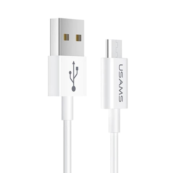 USAMS-kabel U23 microUSB 2A Snabbladdning 1m vit/vit SJ284USB01 (US-SJ284)