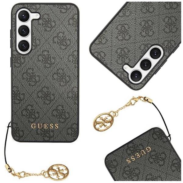 Guess 4G Charms Collection-deksel til Samsung Galaxy S24+ - Svart