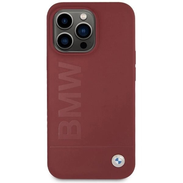 BMW Silicone Big Logo MagSafe beskyttelsesdeksel til iPhone 15 Pro Max - rød