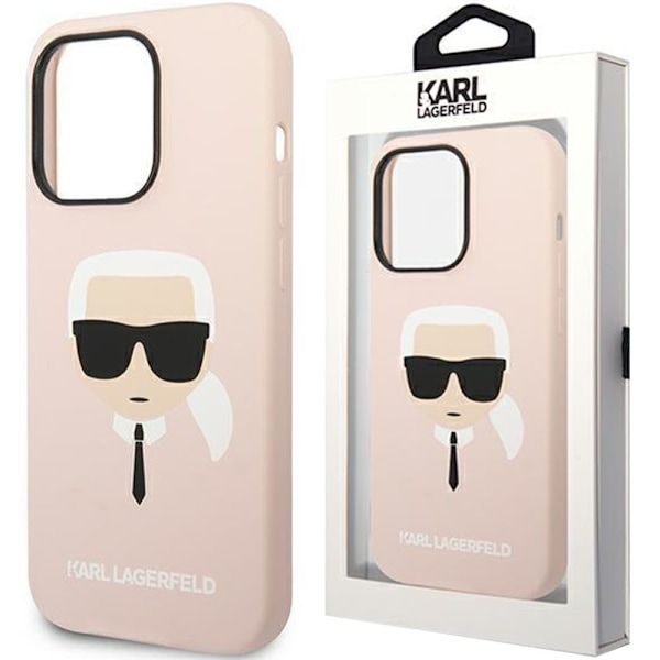 Karl Lagerfeld KLHMP14XSLKHLP iPhone 14 Pro Max 6.7 hardt etui rosa/rosa Silikon Karl`s Head Magsafe