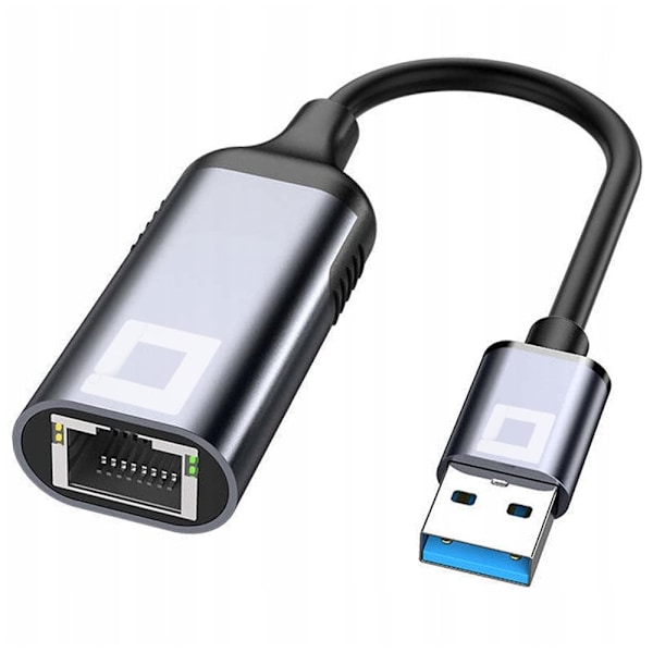 CO2 USB-A ETHERNET ADAPTER LAN GIGABIT RJ45 NETTVERKSKORT 1000MBPS