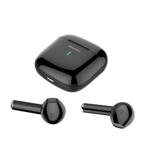 AWEI Bluetooth 5.0 T26 TWS hörlurar + dockningsstation svart/svart