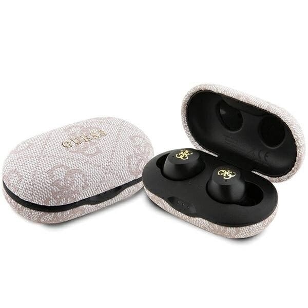 TWS Guess 4G metall Bluetooth-hodetelefoner med ENC Dock - Rosa