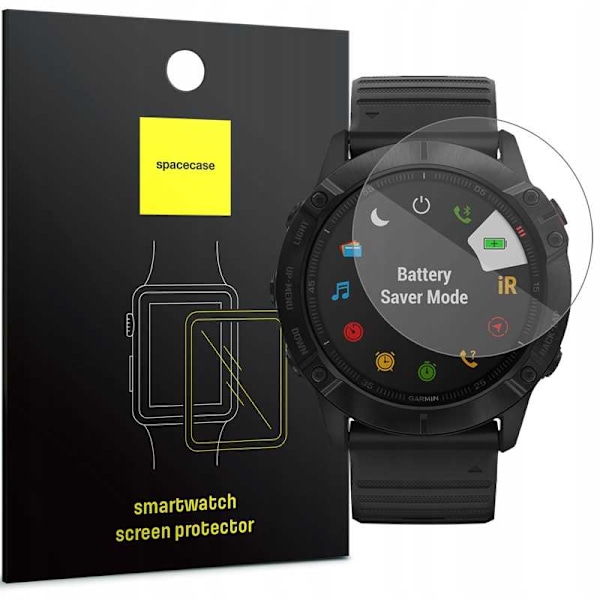 Rymdfodral Härdat Glas 2.5D För Garmin Fenix 6X 6X Pro Protective