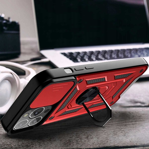 Spacecase Camring Iphone 14 Pro Rött Fodral Skydd