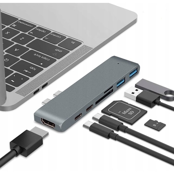 ADAPTERHUB USB-C USB THUNDERBOLT HDMI 4K ADAPTER FOR MACBOOK PRO AIR