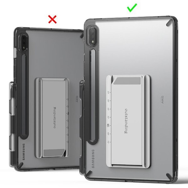 Ringke Fusion Combo utmerket hardt deksel med gelramme for Samsung Galaxy Tab S7 11 + selvklebende stativ grå (FC475R40)