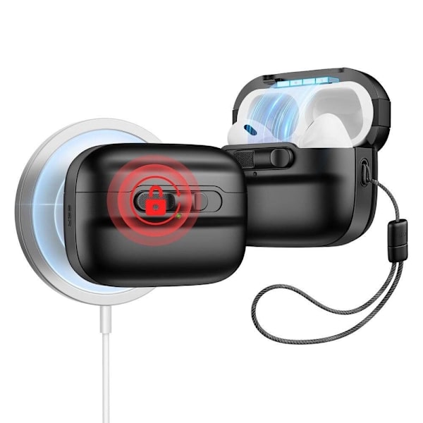 ESR Pulse Halolock-deksel med MagSafe for Apple AirPods Pro 1/2 - Svart