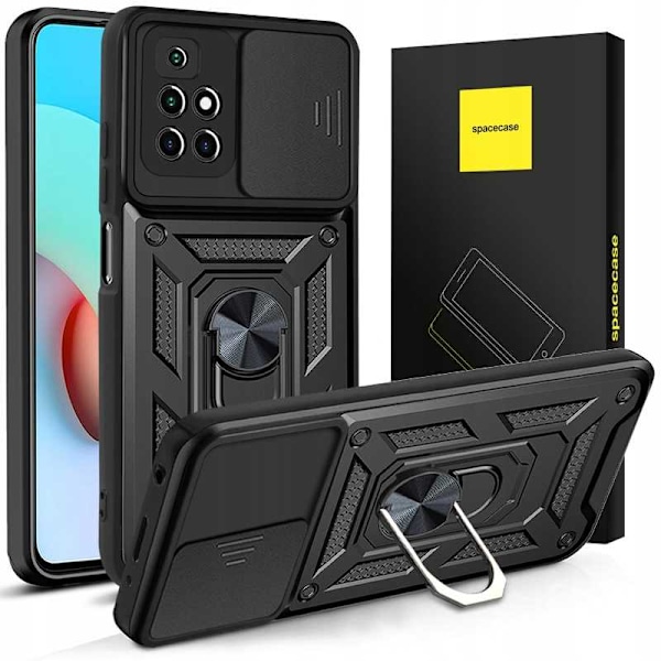Spacecase Case Cover Till Xiaomi Redmi 10 Camring Svart
