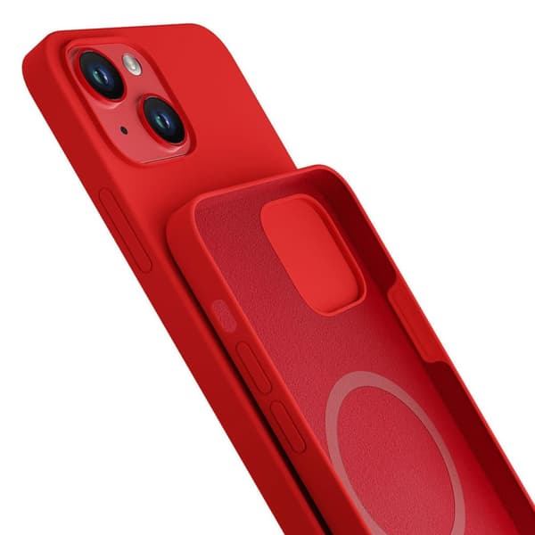 Apple iPhone 14 Plus - 3mk Hardy Silicone MagCase Rød