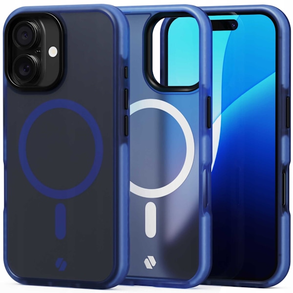 Spacecase Case Hybrid Fusion Mag Skal För Iphone 16 Mörkblåt
