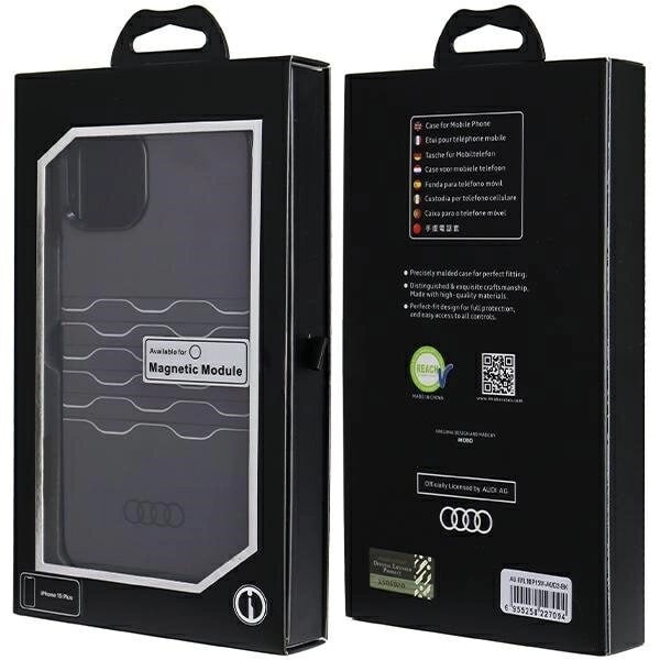 AUDI IML MAGSAFE ETUI TIL IPHONE 15 PLUS / 14 PLUS - SORT