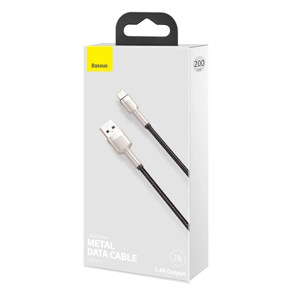 Baseus Cafule Series Metal Data USB-A / Lightning 2.4A kabel 1m - svart