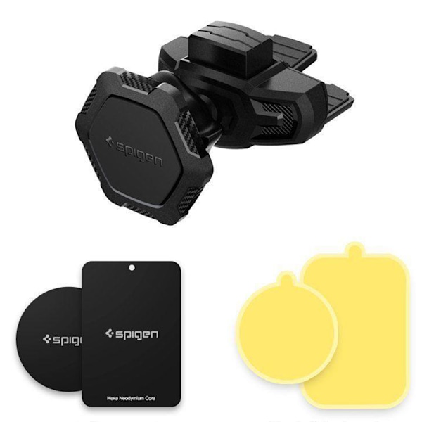 SPIGEN QS24 MAGNETISK CD CAR MONTERINGSHOLDER Sort