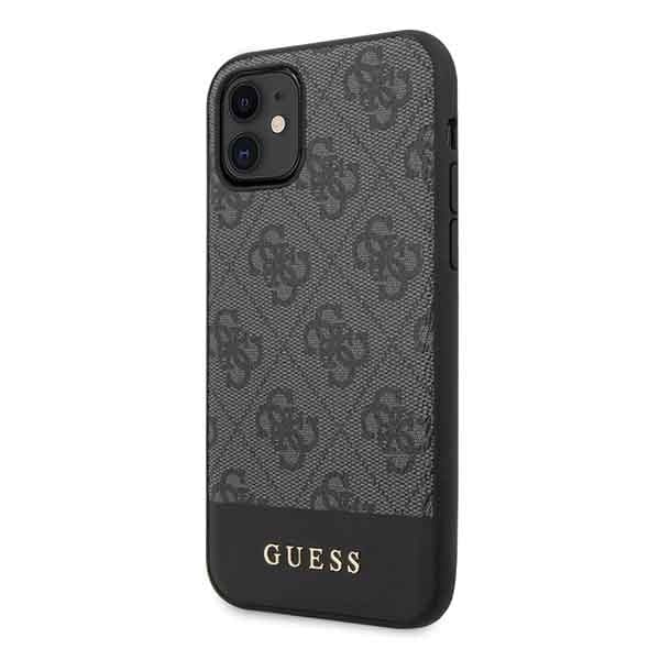 Guess GUHCN61G4GLGR iPhone 11 6.1" / Xr grått/grå hårt fodral 4G Stripe Collection