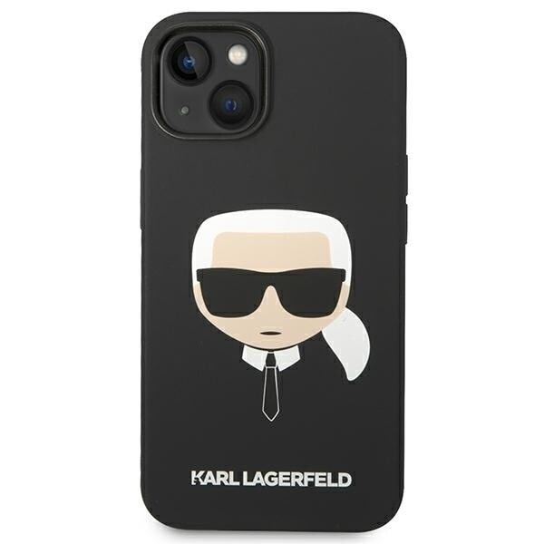 KARL LAGERFELD SILIKONE KARL'S HEAD ETUI TIL IPHONE 14 PLUS - SORT