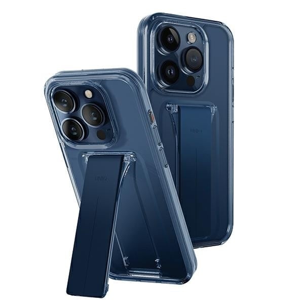 UNIQ fodral Heldro Mount med ställ iPhone 15 Pro Max 6,7" blå/ultamarin djupblå