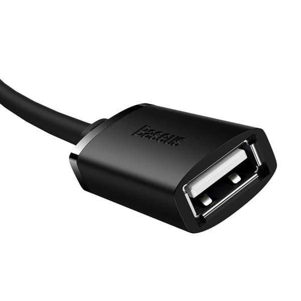 BASEUS FORLÆNGERKABELADAPTER HOLDBAR KORT USB 2.0 0.5M SORT