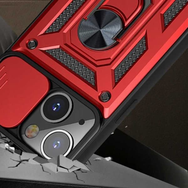 Spacecase Fodral För Iphone 13 Camring Röd