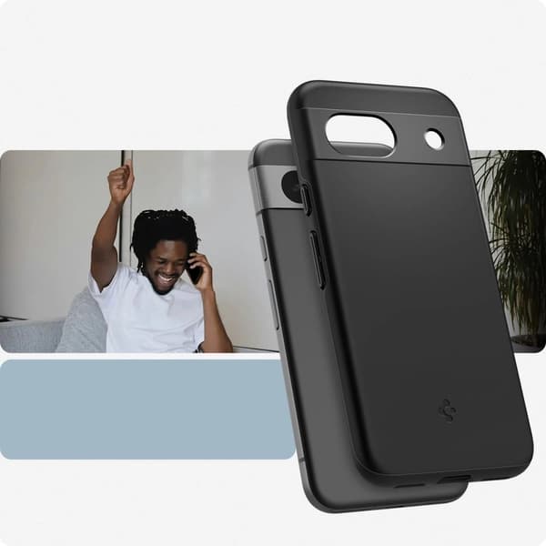 Spigen Thin Fit-deksel til Google Pixel 8A - Matt svart