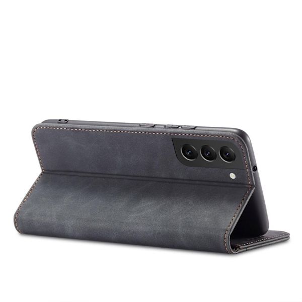 Magnet Fancy Case Case for Samsung Galaxy S22 Card Lommebokbeskytter? stå svart