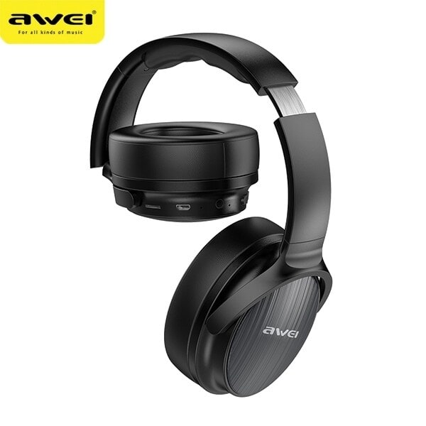 AWEI A780BL Bluetooth on-ear hörlurar svart/svart