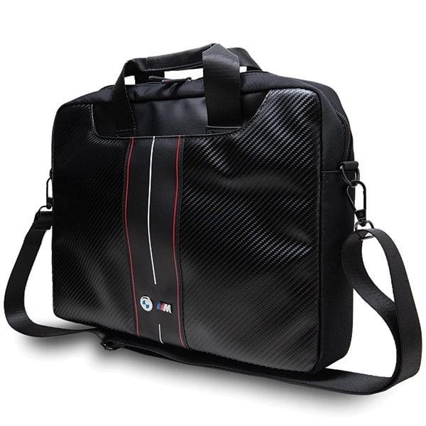 BMW CARBON & RED STRIPES TASKE TIL EN 16" BÆRBAR COMPUTER - SORT