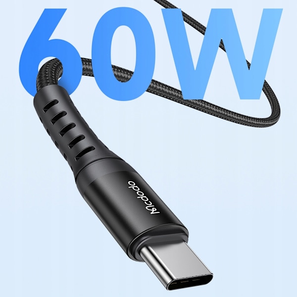 MCDODO USB-C SNABBLADDNINGSKABEL FÖR SAMSUNG APPLE USB TYP C 3A 60W 3M