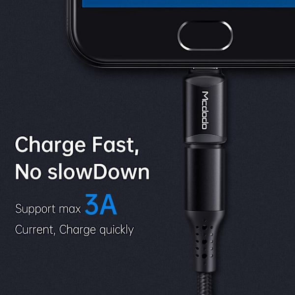 Mcdodo telefonadapter USB-C till Micro USB-adapter, svart
