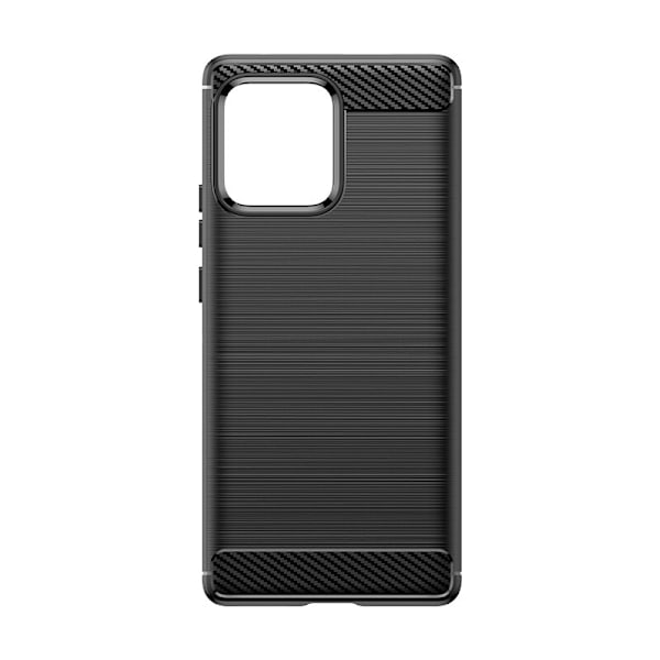 Carbon Case silikonetui til Motorola Edge 40 Pro - svart