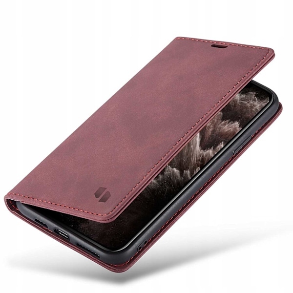 Spacecase Pålbocksväska För Iphone 11 Pro Rött Läderfodral