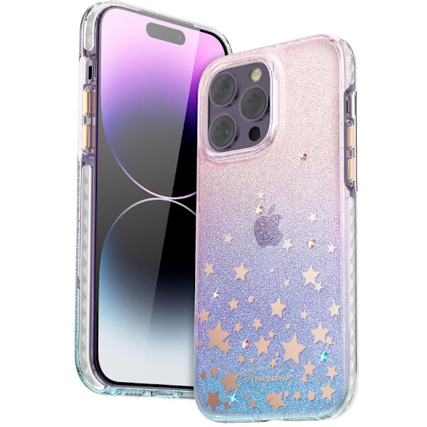 Kingxbar Heart Star Series-deksel til iPhone 14 Plus-deksel med stjernetegn