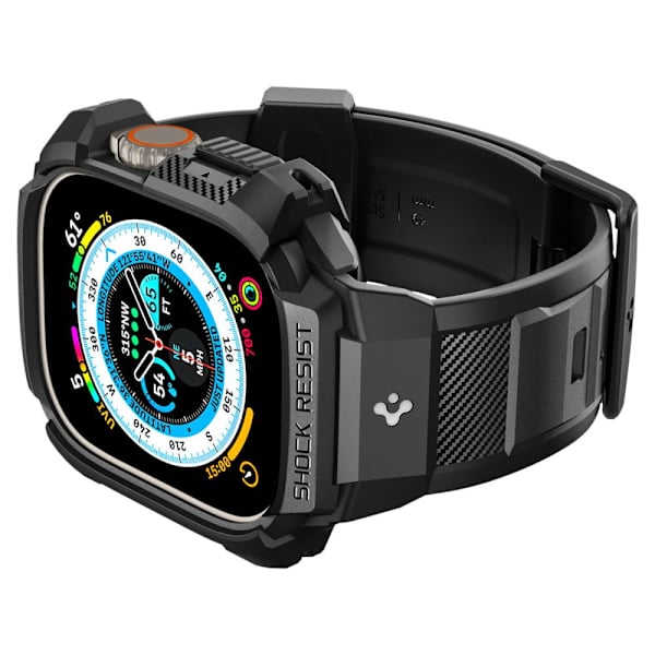 SPIGEN RUGGED ARMOR PRO ETUI MED REM TIL APPLE WATCH ULTRA (49 MM) - SORT