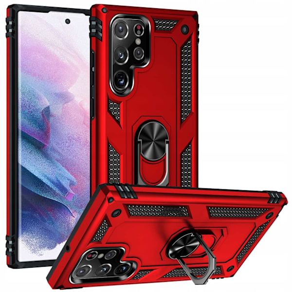 Spacecase Ring Nx-Fodral För Samsung Galaxy S22 Ultra Red
