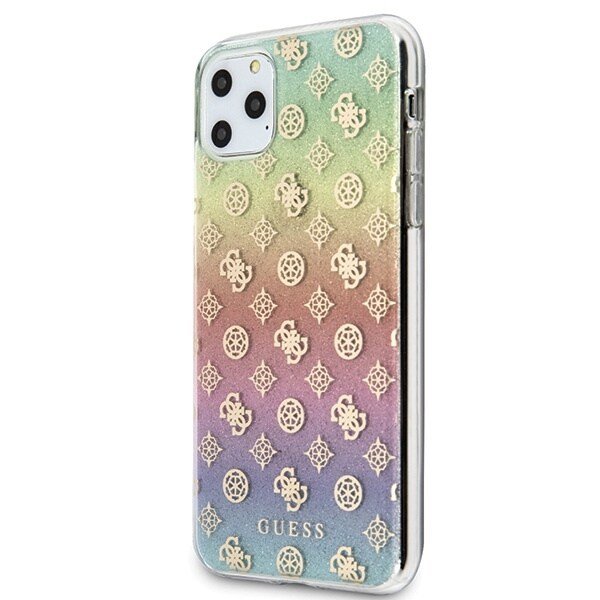 Guess GUHCN65PEOML iPhone 11 Pro Max flerfarget hardt deksel Iridescent 4G Peony