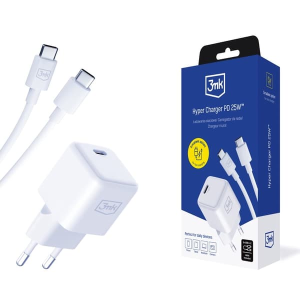 Accessories - 3mk Hyper Charger PD 25W + 1x USB-C-C