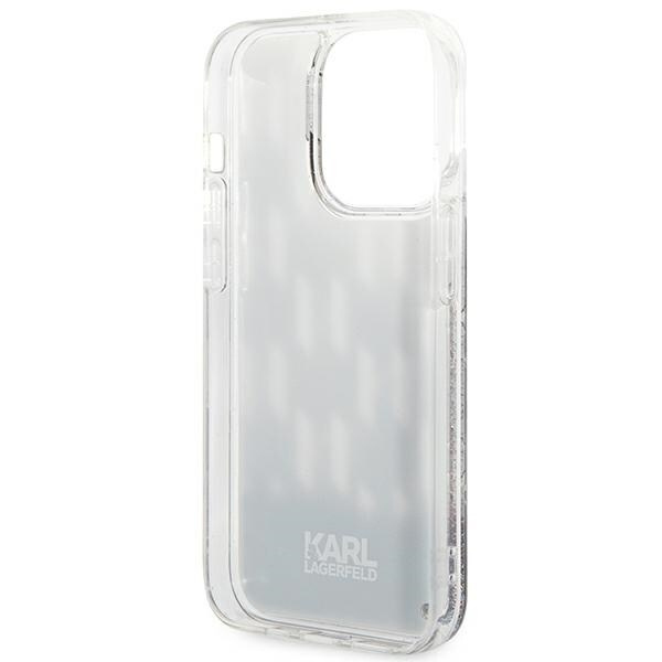 KARL LAGERFELD LIQUID GLITTER MONOGRAM COVER TIL IPHONE 14 PRO - SORT