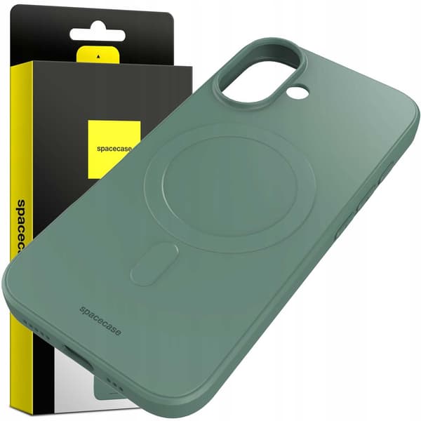 Spacecase Silikon Magnetiskt Fodral För Iphone 16 Mörkgrön