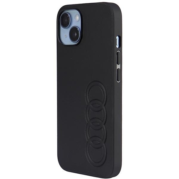 Audi syntetisk skinnveske til iPhone 14 - svart AU-TPUPCIP14-TT/D1-BK