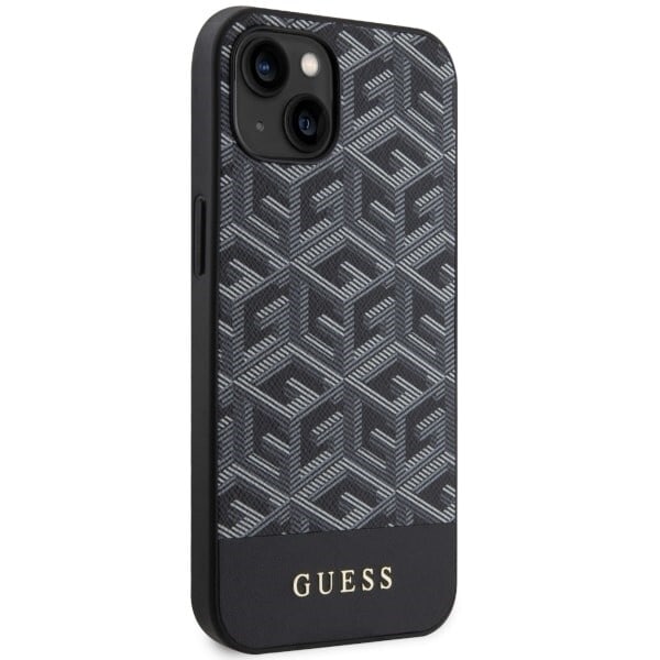 Guess GUHMP14SHGCFSEK-deksel til iPhone 14 - svart GCube Stripes MagSafe