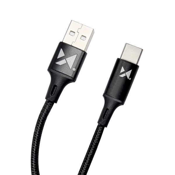Wozinsky USB - USB Type C-kabel 2,4A 1m svart (WUC-C1B)
