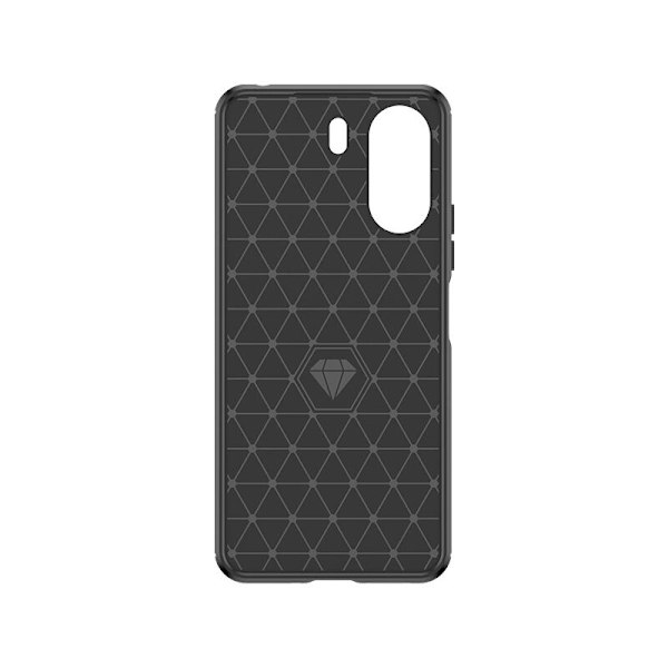 Carbon Case Xiaomi Redmi 13c fleksibelt silikon karbon deksel - svart