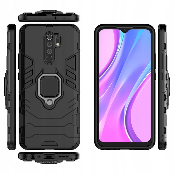 Spacecase Case Cover Till Xiaomi Redmi 9 Sc X-Ring Svart