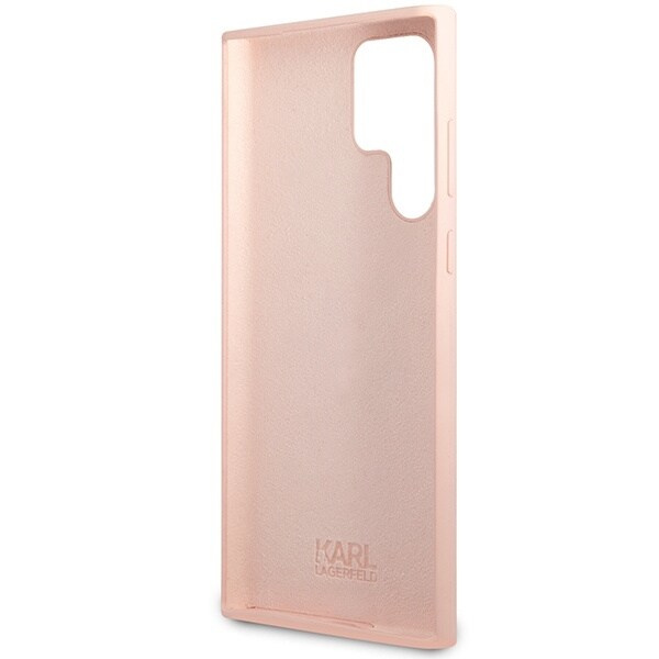 Karl Lagerfeld KLHCS23LSNCHBCP S23 Ultra S918 Hard Case - Rosa Silikon Choupette