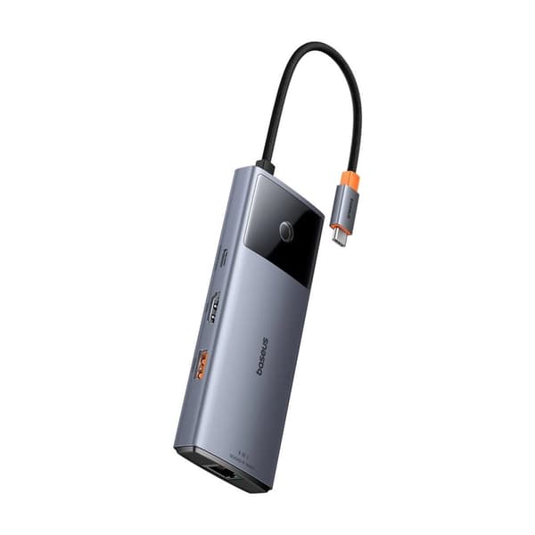BASEUS MULTIFUNKTIONEL USB HUB 6IN1 USB-A/USB-C/USB-C PD/HDMI/RJ45 SORT