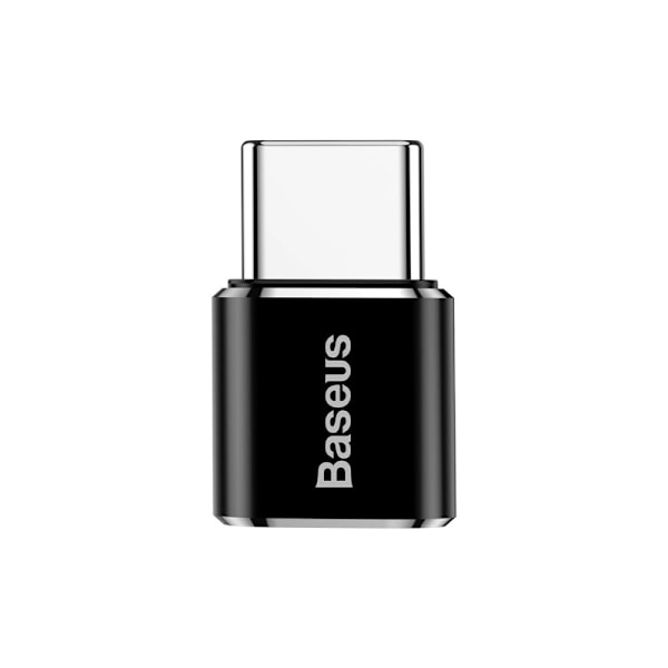 BASEUS ADAPTER MINI ADAPTER FRA MICRO USB TIL USB-C HOLDBAR SORT