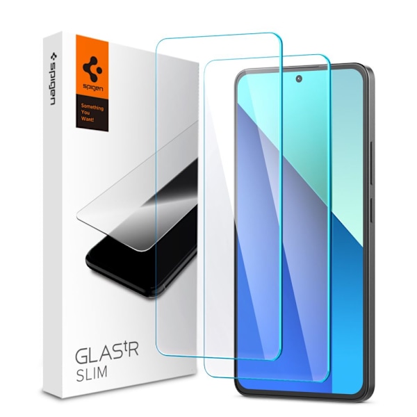 HERDET GLASS SPIGEN GLAS.TR SLIM 2-PACK XIAOMI REDMI NOTE 13 4G / LTE CLEAR